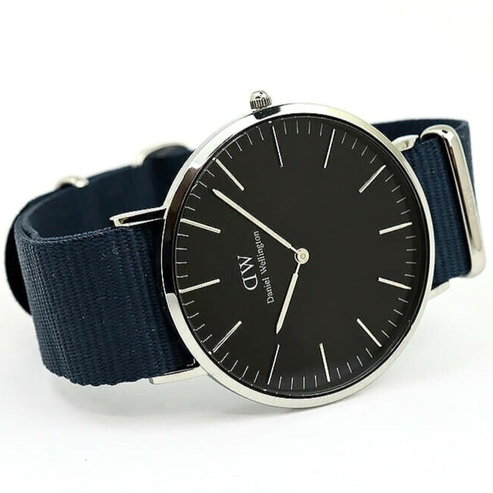 Shop Authentic Daniel Wellington Classic Bayswater Black Dial Black NATO Strap Watch For Men - DW00100278 - Luxxuri