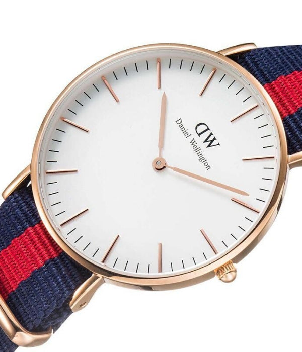 Shop Authentic Daniel Wellington Classic Oxford White Dial Two Tone NATO Strap Watch For Women - DW00100029 - Luxxuri