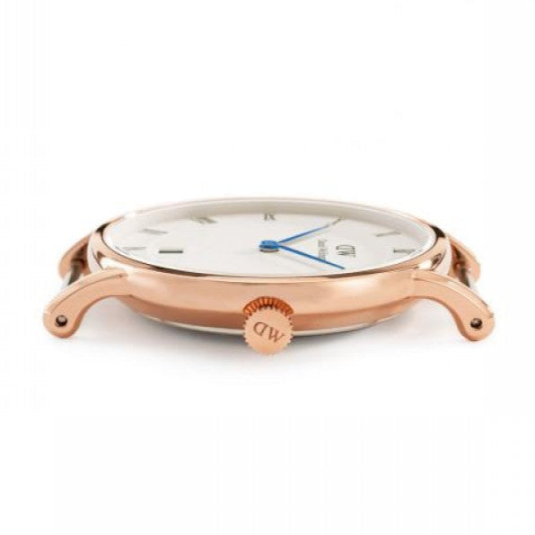 Shop Authentic Daniel Wellington Dapper St Mawes White Dial Brown Leather Strap Watch For Women - DW00100091 - Luxxuri
