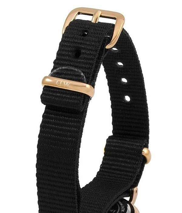 Shop Authentic Daniel Wellington Classic Petite Cornwall White Dial Black NATO Strap Watch For Women - DW00100251 - Luxxuri