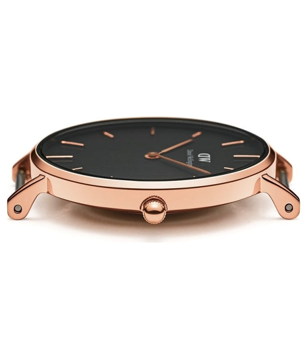 Shop Authentic Daniel Wellington Classic Petite St Mawes Black Dial Brown Leather Strap Watch For Women - DW00100225 - Luxxuri