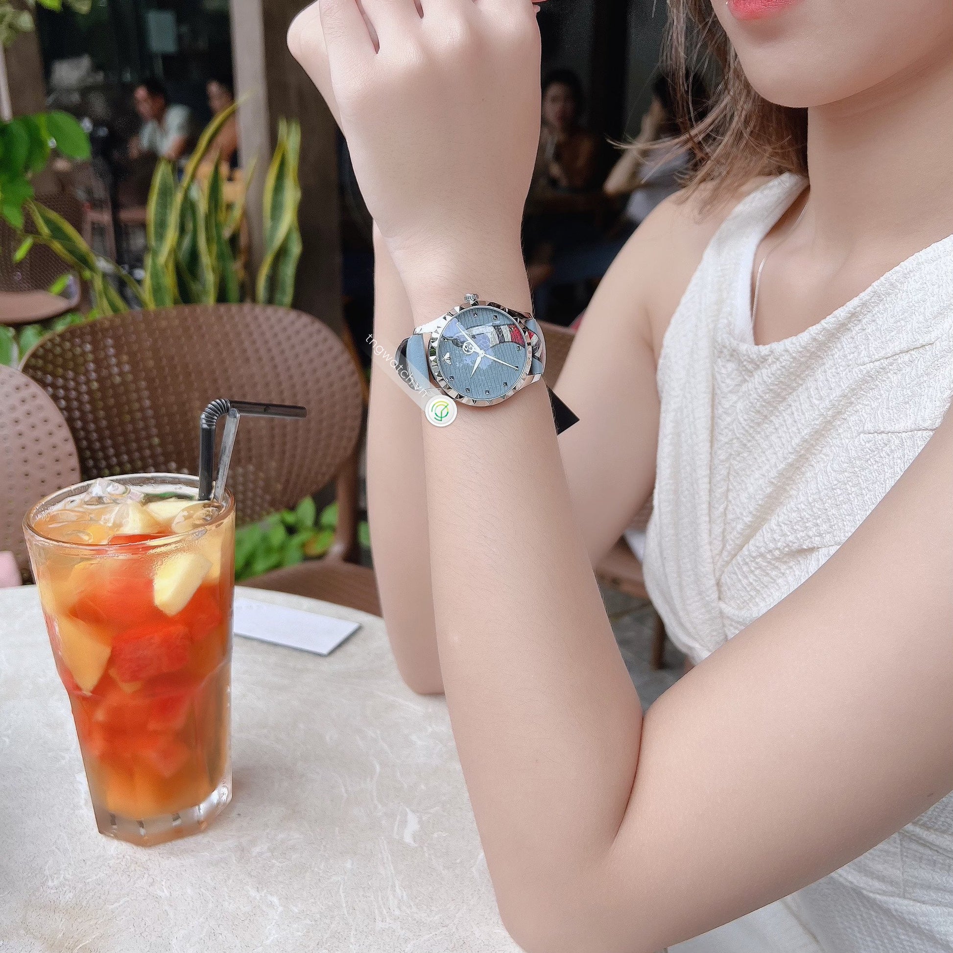 Shop Authentic Gucci G Timeless Quartz Blue Dial Blue Leather Strap Watch For Men - YA1264080 - Luxxuri