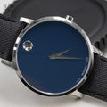 Shop Authentic Movado Museum Classic Blue Dial Black Leather Strap Watch for Men - 0607197 - Luxxuri