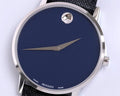 Shop Authentic Movado Museum Classic Blue Dial Black Leather Strap Watch for Men - 0607197 - Luxxuri