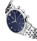 Shop Authentic Emporio Armani Gianni Chronograph Blue Dial Silver Steel Strap Watch For Men - AR1648 - Luxxuri
