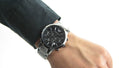 Shop Authentic Emporio Armani Classic Chronograph Black Dial Silver Steel Strap Watch For Men - AR2434 - Luxxuri
