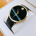 Shop Authentic Movado Museum Classic Quartz Black Dial Black Leather Strap Watch for Men - 0607195 - Luxxuri