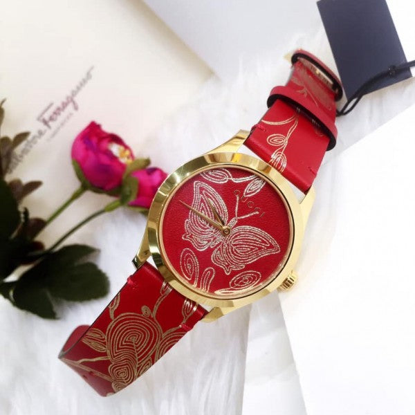 Shop Authentic Gucci G Timeless Quartz Red Dial Red Leather Strap Watch For Women - YA1264054 - Luxxuri