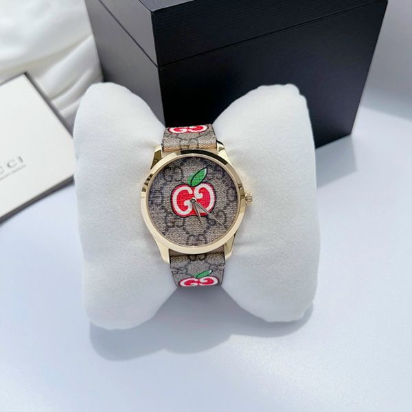 Shop Authentic Gucci G Timeless Quartz Brown Dial Brown Leather Strap Watch For Men - YA1264158 - Luxxuri