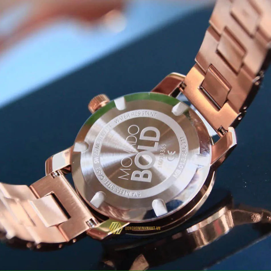 Shop Authentic Movado Bold Rose Gold Dial Rose Gold Steel Strap Watch For Women - 3600335 - Luxxuri