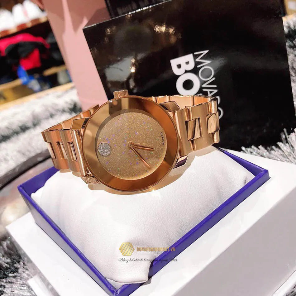 Shop Authentic Movado Bold Rose Gold Dial Rose Gold Steel Strap Watch For Women - 3600335 - Luxxuri
