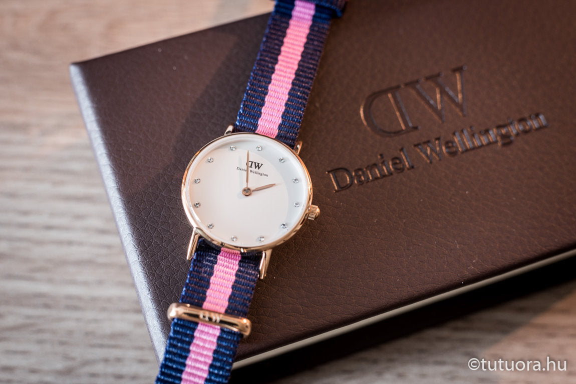 Shop Authentic Daniel Wellington Classy Winchester White Dial Two Tone NATO Strap Watch For Women - DW00100065 - Luxxuri