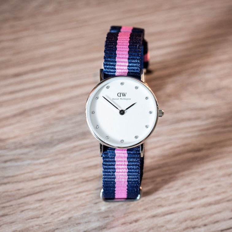 Shop Authentic Daniel Wellington Classy Winchester White Dial Two Tone NATO Strap Watch For Women - DW00100073 - Luxxuri