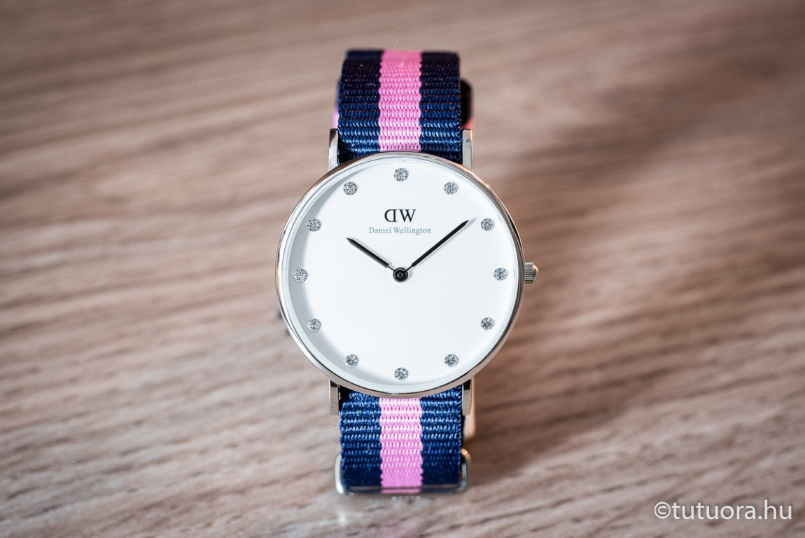 Shop Authentic Daniel Wellington Classy Winchester White Dial Two Tone NATO Strap Watch For Women - DW00100081 - Luxxuri
