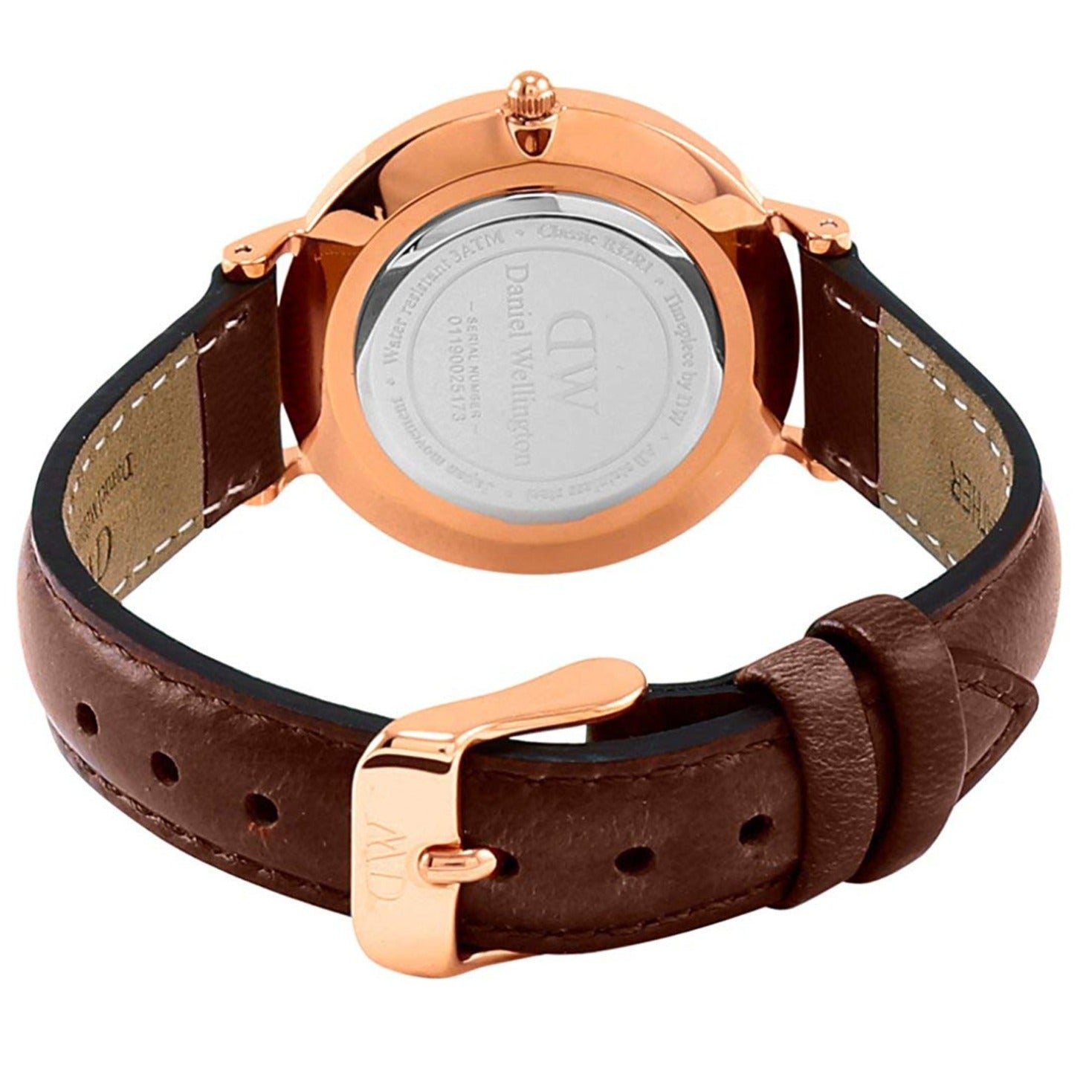 Shop Authentic Daniel Wellington Classic Petite St Mawes Black Dial Brown Leather Strap Watch For Women - DW00100225 - Luxxuri
