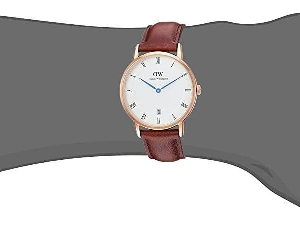 Shop Authentic Daniel Wellington Dapper St Mawes White Dial Brown Leather Strap Watch For Women - DW00100091 - Luxxuri