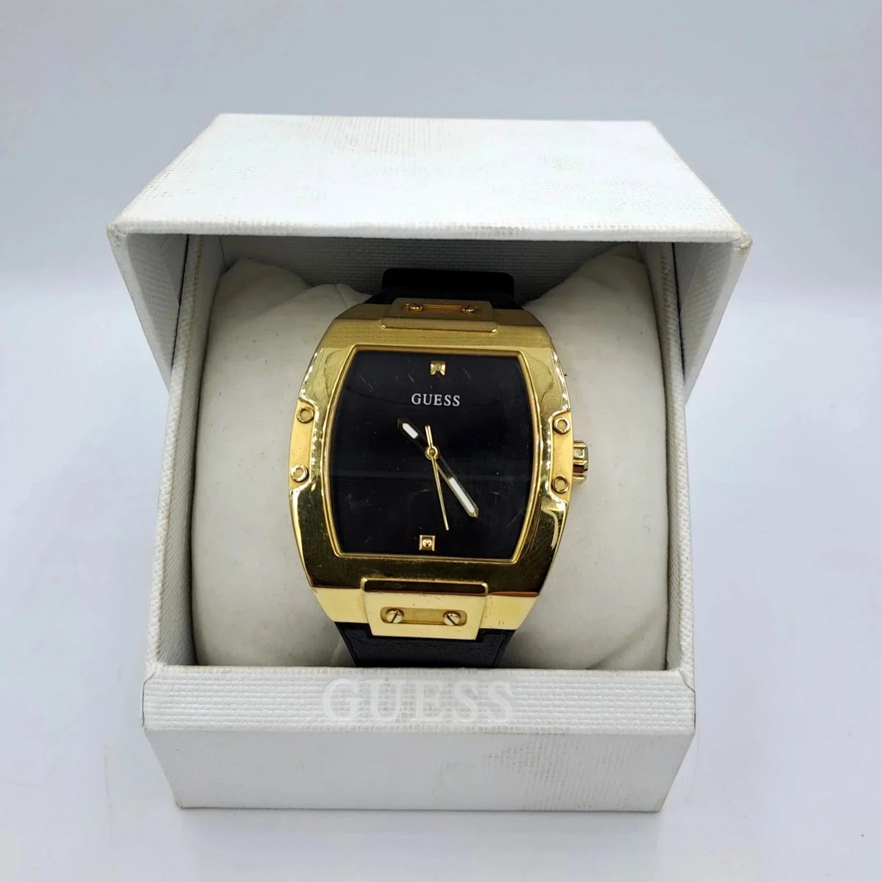 Shop Authentic Guess Phoenix Black Dial Black Rubber Strap Watch for Men - GW0386G3 - Luxxuri