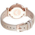 Shop Authentic Emporio Armani Gianni T Bar Gunmetal Dial Beige Leather Strap Watch For Women - AR1681 - Luxxuri