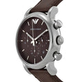Shop Authentic Emporio Armani Classic Chronograph Brown Dial Brown Leather Strap Watch For Men - AR1734 - Luxxuri
