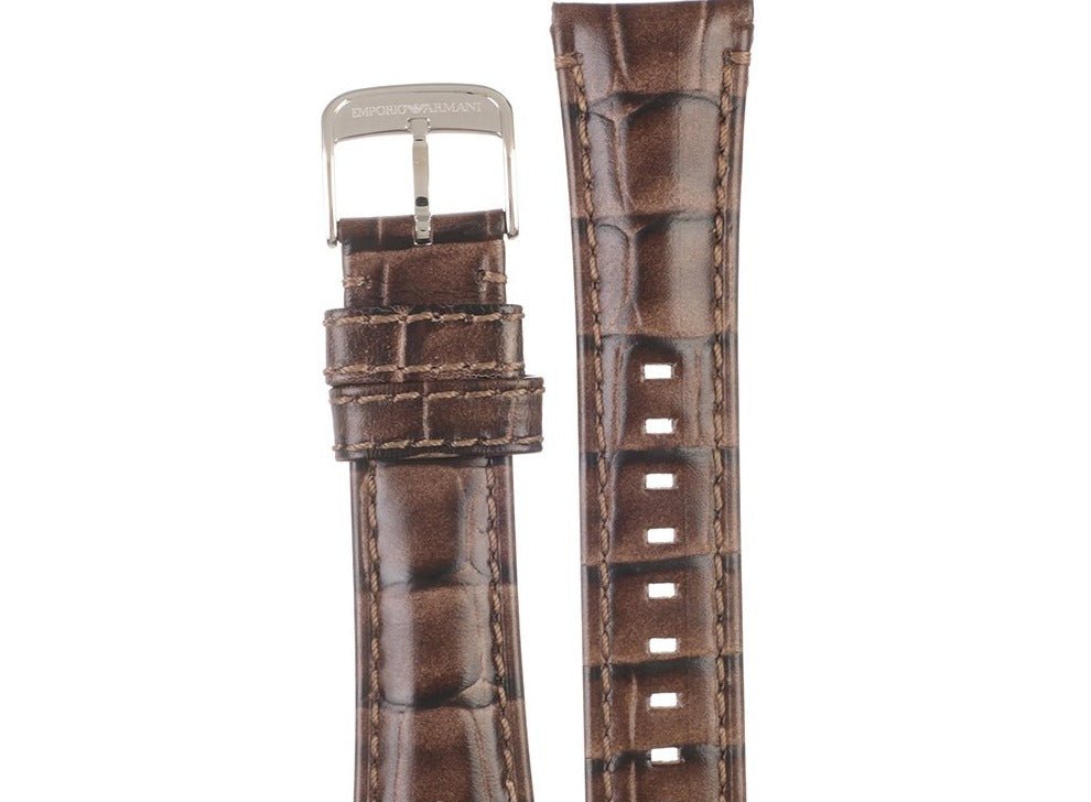 Shop Authentic Emporio Armani Classic Chronograph Cream Dial Brown Leather Strap Watch For Men - AR1878 - Luxxuri