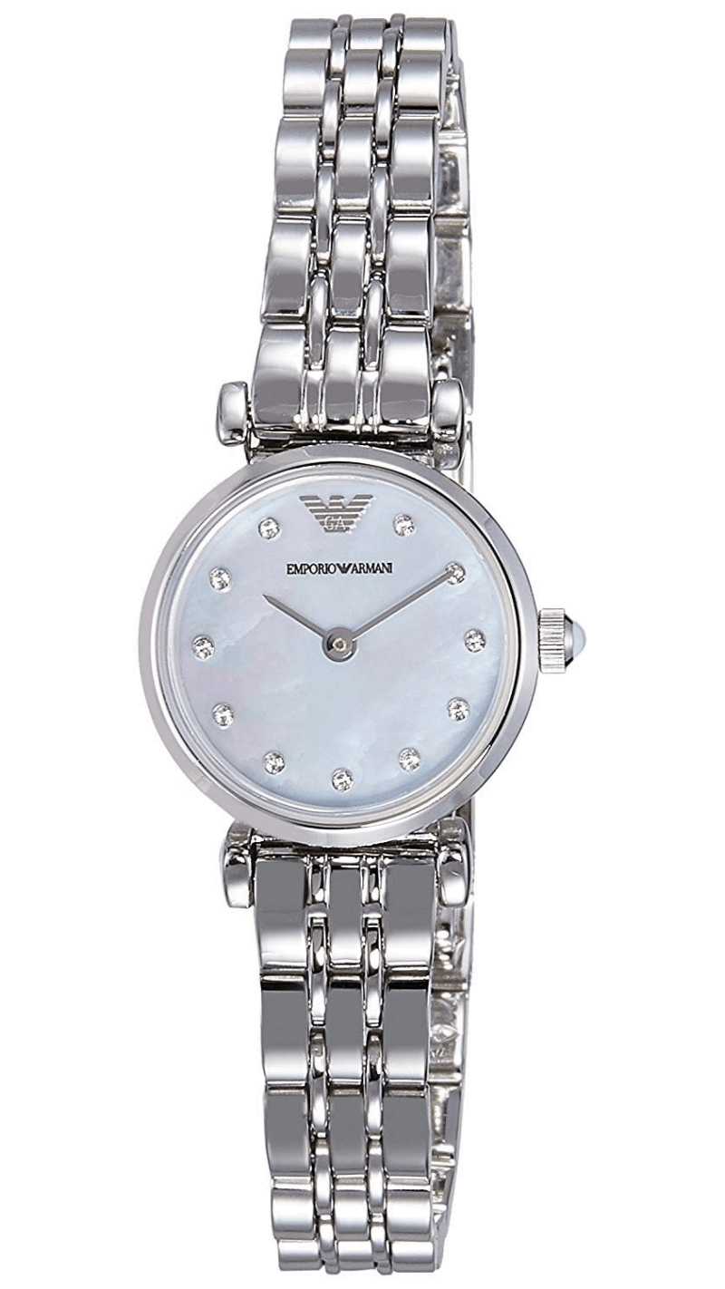 Emporio Armani Gianni Blue Dial Silver Steel Strap Watch For Women - AR1961