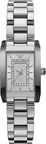 Shop Authentic Emporio Armani Classic Diamonds Silver Dial Silver Steel Strap Watch For Women - AR3170 - Luxxuri