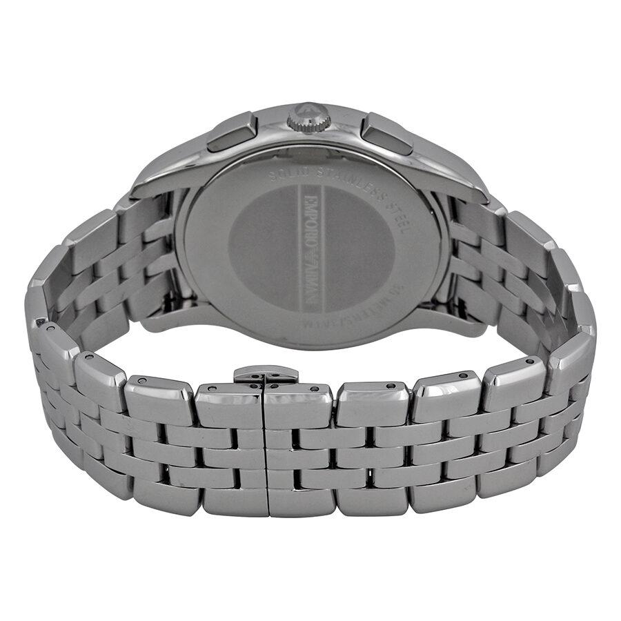 Shop Authentic Emporio Armani Classic Chronograph Black Dial Silver Steel Strap Watch For Men - AR1786 - Luxxuri