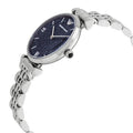 Shop Authentic Emporio Armani Gianni T Bar Dark Blue Dial Silver Stainless Steel Watch For Women - AR11091 - Luxxuri