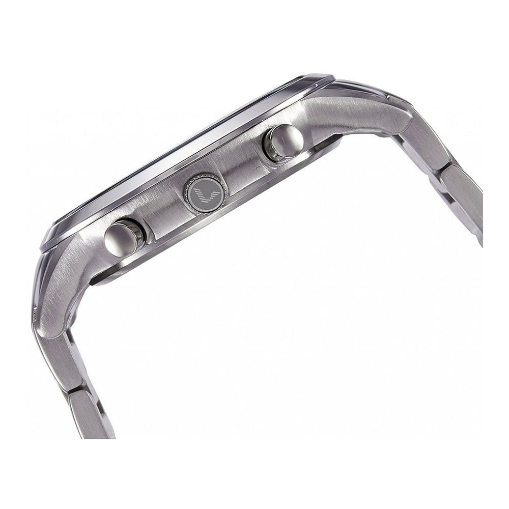 Shop Authentic Emporio Armani Classic Chronograph Black Dial Silver Steel Strap Watch For Men - AR2434 - Luxxuri