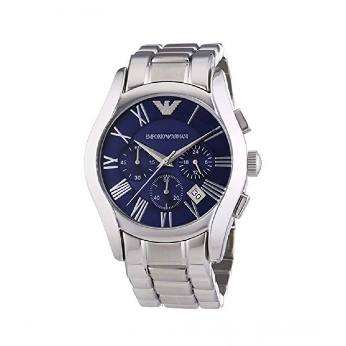 Shop Authentic Emporio Armani Classic Blue Dial Silver Steel Strap Watch For Men - AR1635 - Luxxuri