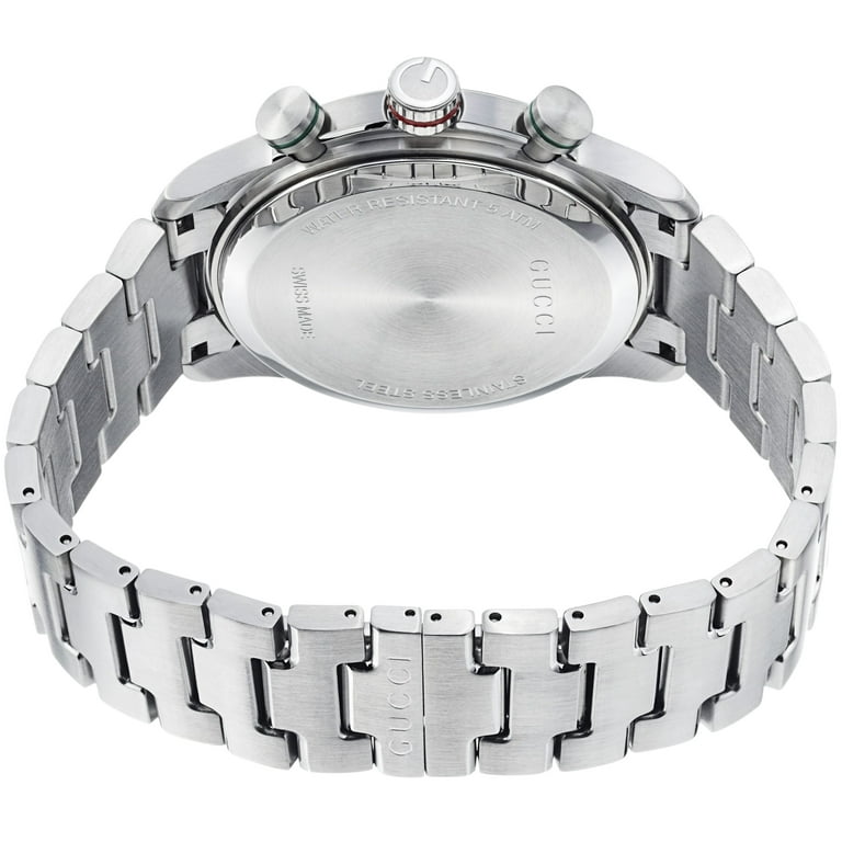 Shop Authentic Gucci G Timeless Chronograph Grey Dial Silver Steel Strap Watch For Men - YA126238 - Luxxuri