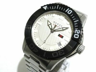 Shop Authentic Gucci G Timeless Sport White Dial Silver Steel Strap Watch For Men - YA126250 - Luxxuri