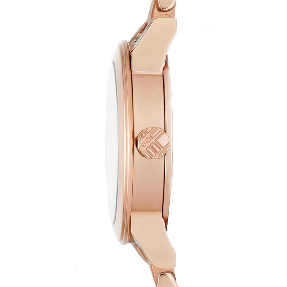 Burberry The City Nude Dial Rose Gold Steel Strap Watch for Women - BU9228
