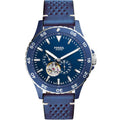 Shop Authentic Fossil Crewmaster Sports Automatic Blue Dial Blue Leather Strap Watch for Men - ME3149 - Luxxuri