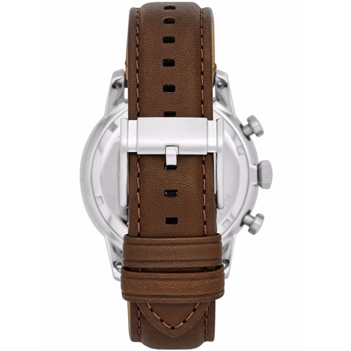 Fossil Townsman Chronograph Black Dial Brown Leather Strap Watch for Men - FS5280