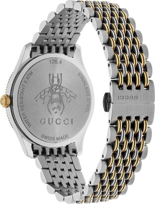Shop Authentic Gucci G Timeless Quartz Green Dial Two Tone Steel Strap Watch For Men - YA1264182 - Luxxuri