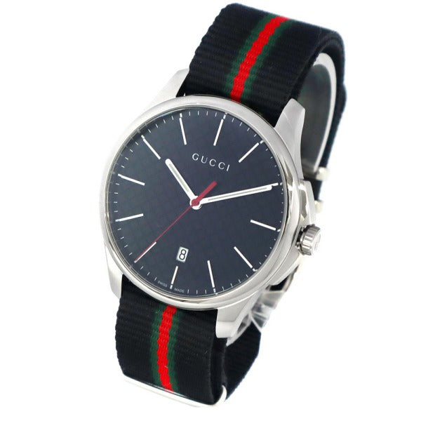 Shop Authentic Gucci G Timeless Analog Quartz Black Dial Black NATO Strap Watch For Men - YA126321 - Luxxuri