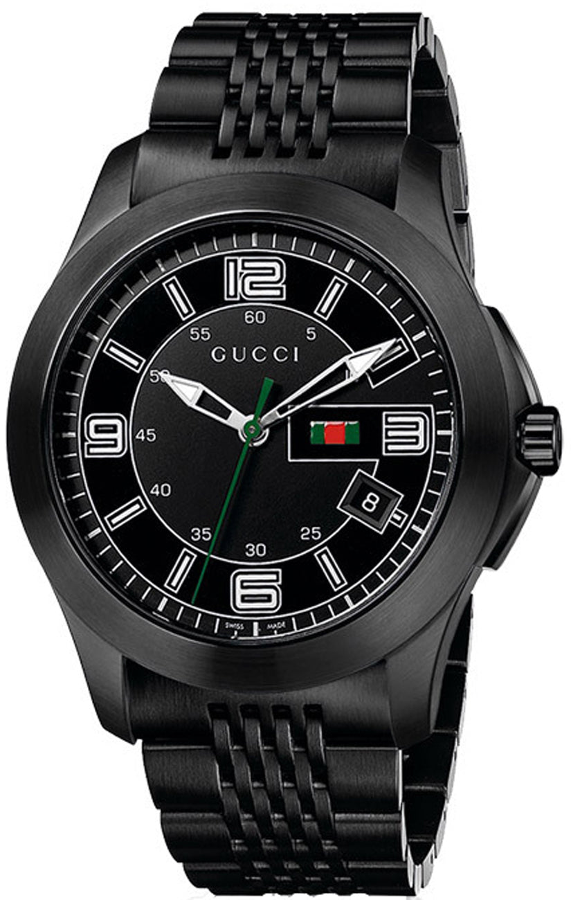 Shop Authentic Gucci G Timeless Black Dial Black Steel Strap Watch For Men - YA126202 - Luxxuri
