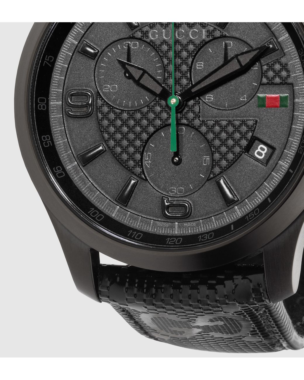 Shop Authentic Gucci G Timeless Quartz Chronograph Black Dial Black Leather Strap Watch For Men - YA126244 - Luxxuri