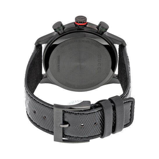 Shop Authentic Gucci G Timeless Quartz Chronograph Black Dial Black Leather Strap Watch For Men - YA126244 - Luxxuri