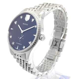 Shop Authentic Gucci G Timeless Automatic Black Dial Silver Steel Strap Watch For Men - YA126353 - Luxxuri