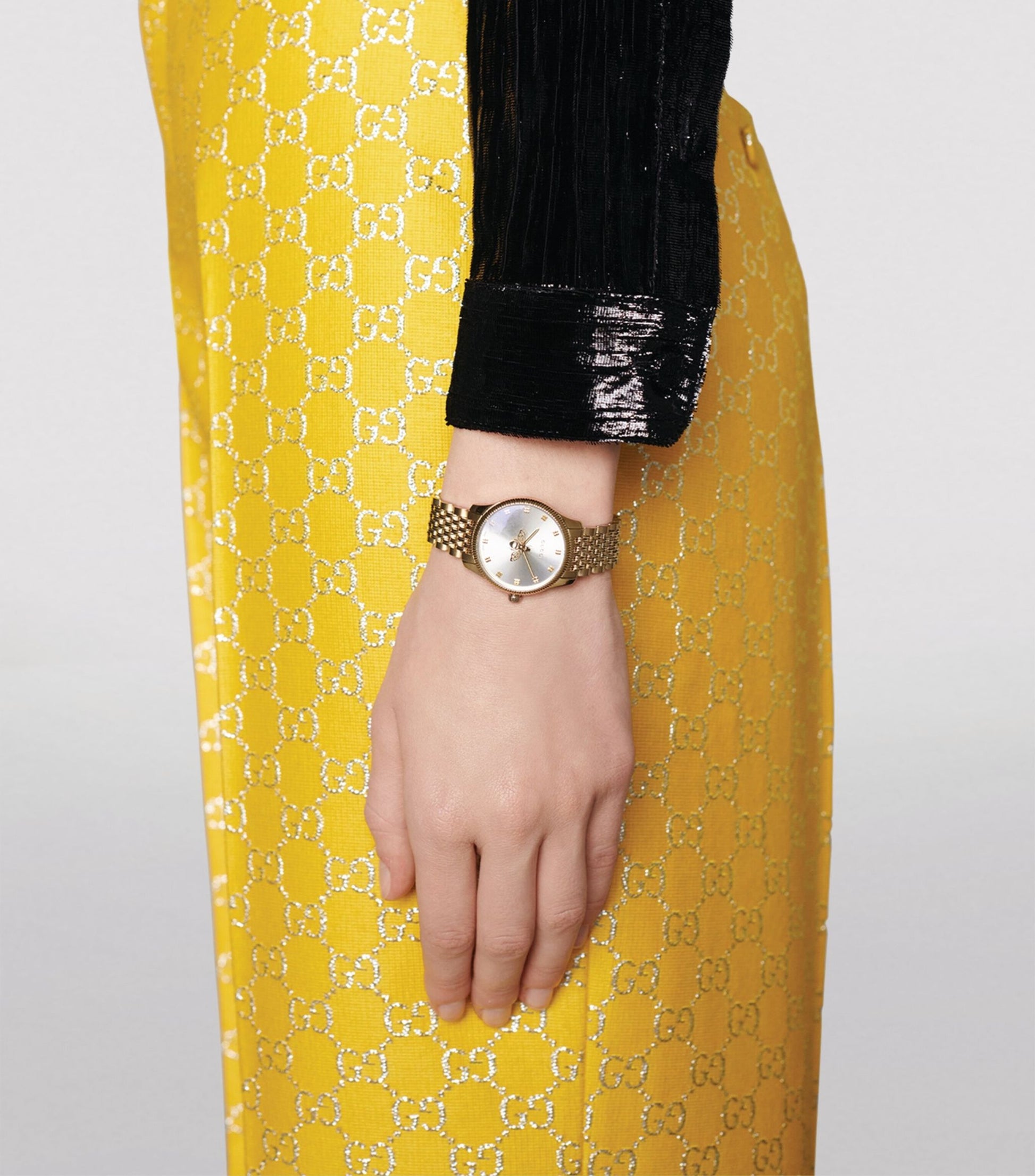 Shop Authentic Gucci G Timeless Diamonds Mother of Pearl Dial Silver Steel Strap Watch For Women - YA126506 - Luxxuri