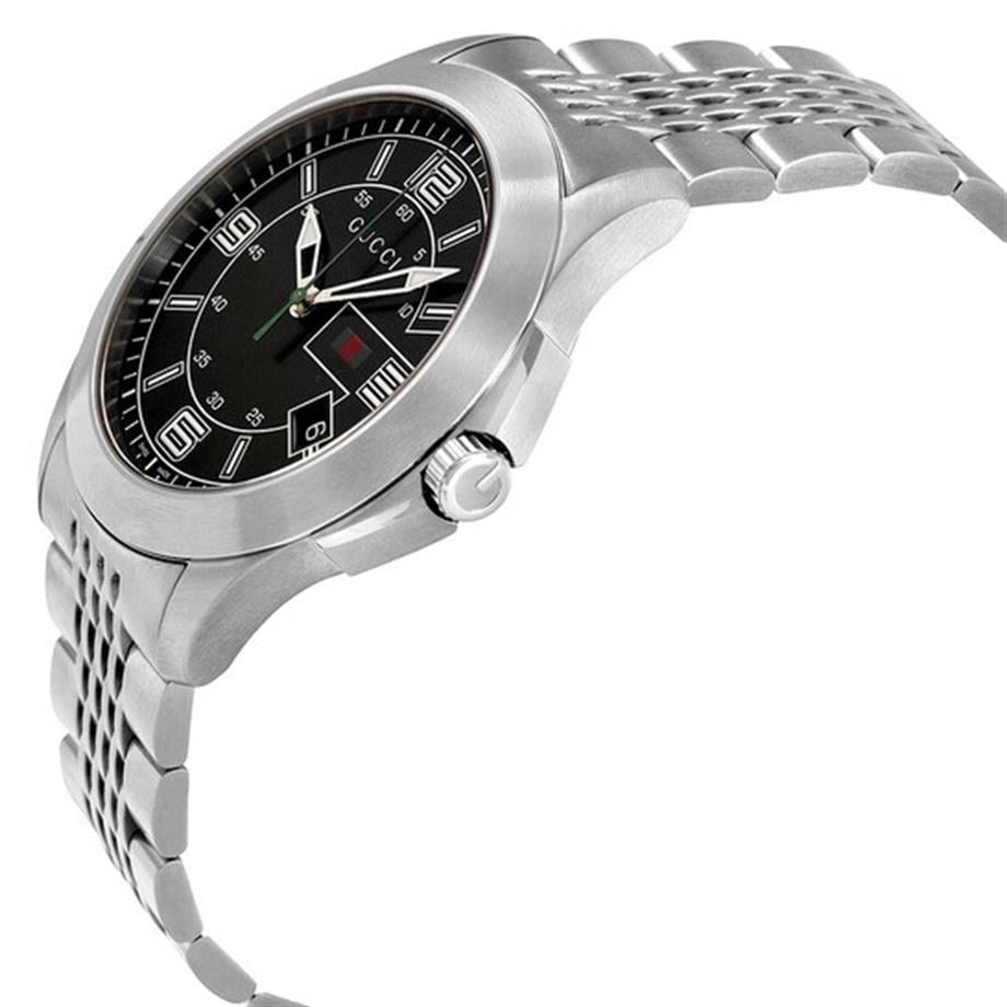Shop Authentic Gucci G Timeless Black Dial Silver Steel Strap Watch For Men - YA126201 - Luxxuri