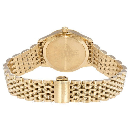 Shop Authentic Gucci G Timeless Quartz Mother of Pearl Dial Gold Steel Strap Watch For Women - YA1265021 - Luxxuri