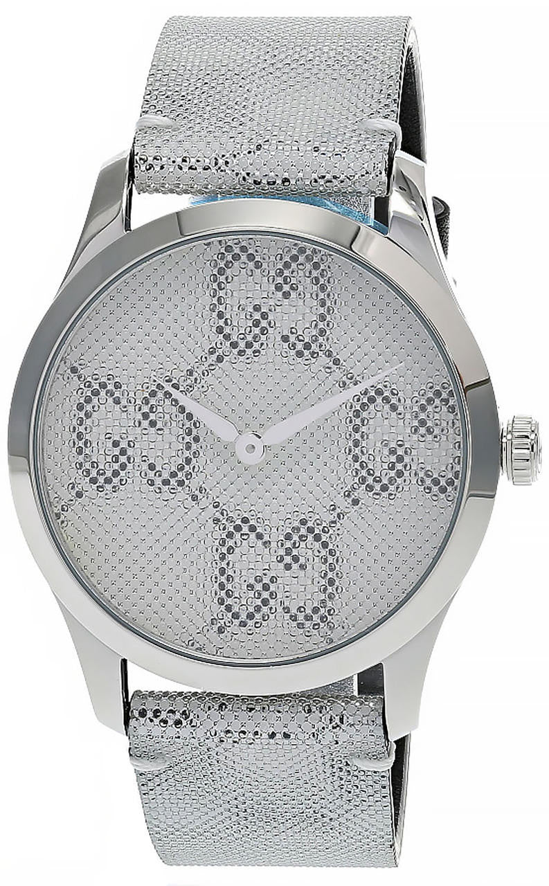 Shop Authentic Gucci G Timeless Quartz Grey Dial Grey Leather Strap Watch For Men - YA1264058 - Luxxuri