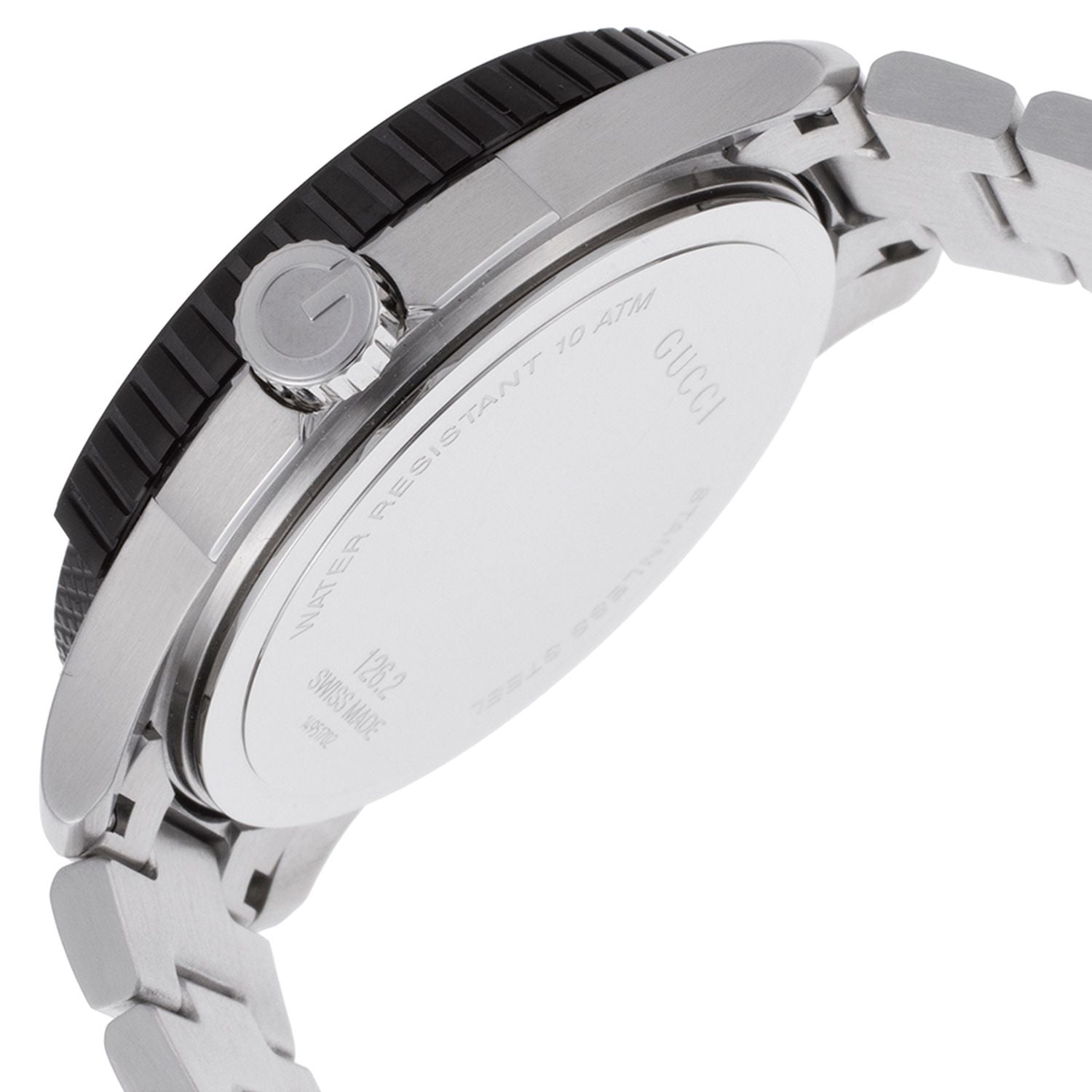Shop Authentic Gucci G Timeless Black Dial Silver Steel Strap Watch For Men - YA126249 - Luxxuri
