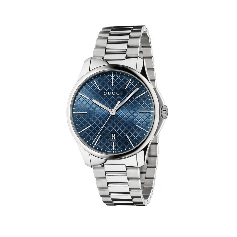 Shop Authentic Gucci G Timeless Blue Dial Silver Steel Strap Watch For Men - YA126316 - Luxxuri
