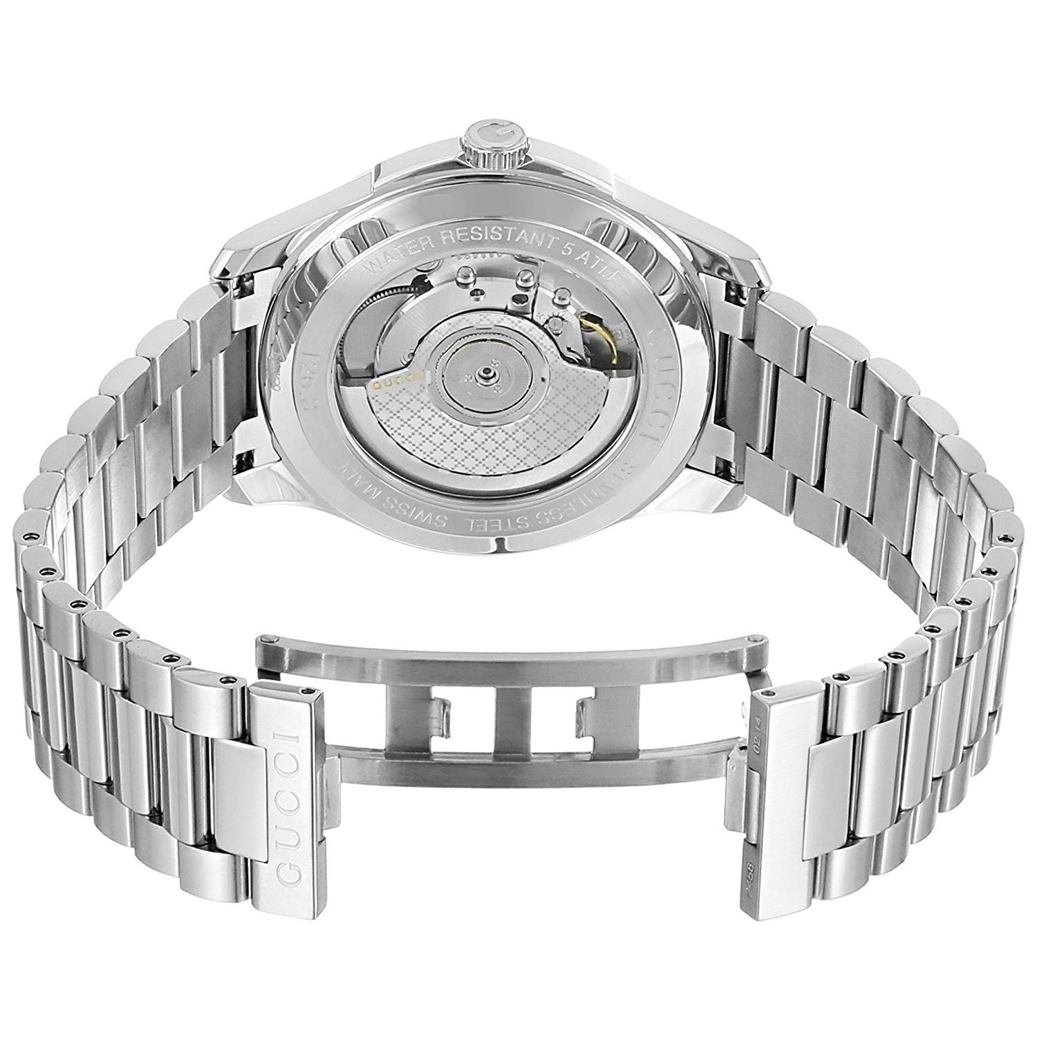 Shop Authentic Gucci G Timeless Quartz Brown Dial Silver Steel Strap Watch for Men - YA126317 - Luxxuri