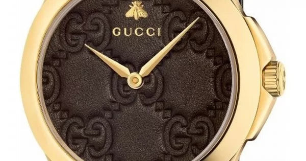 Shop Authentic Gucci G Timeless Quartz Brown Dial Brown Leather Strap Watch for Men - YA1264035 - Luxxuri