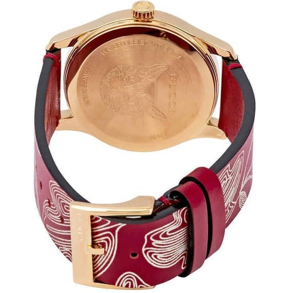 Shop Authentic Gucci G Timeless Quartz Red Dial Red Leather Strap Watch For Women - YA1264054 - Luxxuri